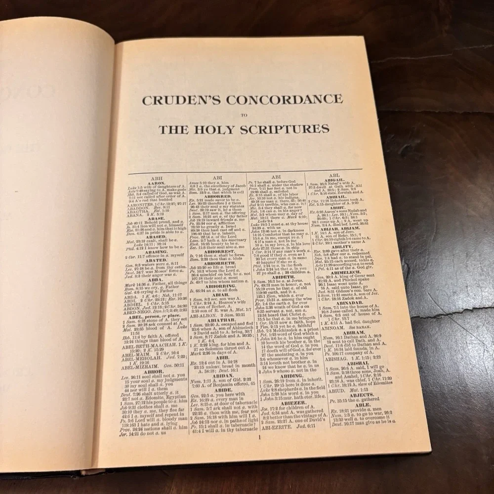 Cruden's Concordance to the Holy‎ Scriptures Hardcover Bible Reference Index